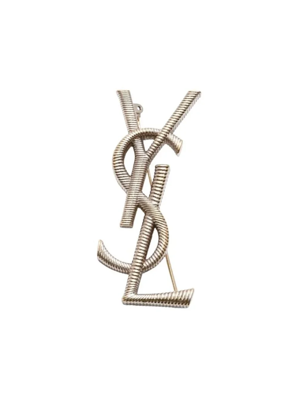 Saint Laurent Yves Brooch Cassandra Logo Opium Gold